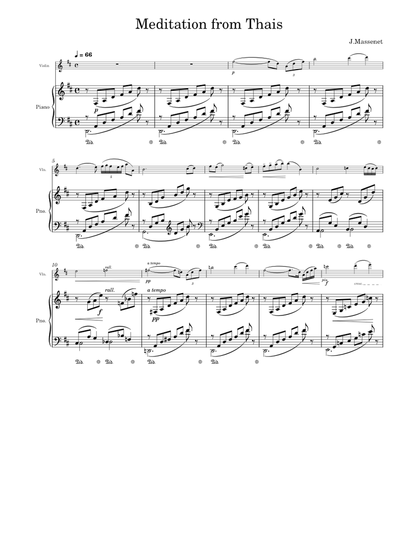 Meditation from thais piano top