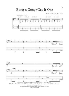 Free T. Rex, The Power Station sheet music | Download PDF or print