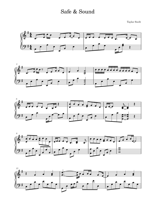 Safe & Sound – Taylor Swift