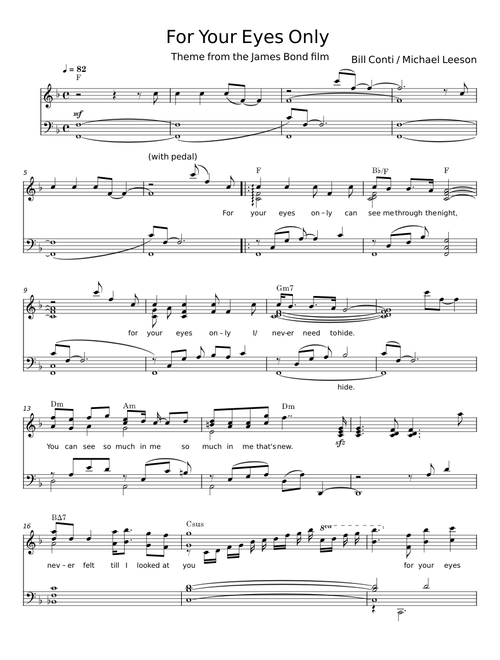 For your Eyes only - Bill Conti