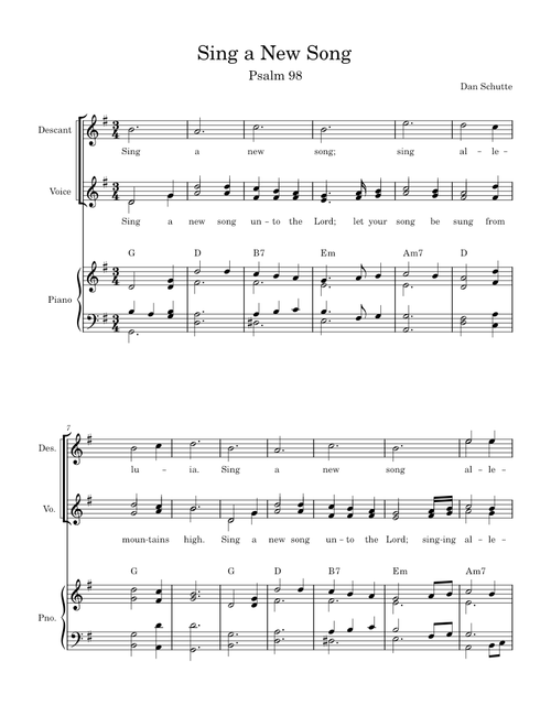 Sing a new song – Dan Schutte