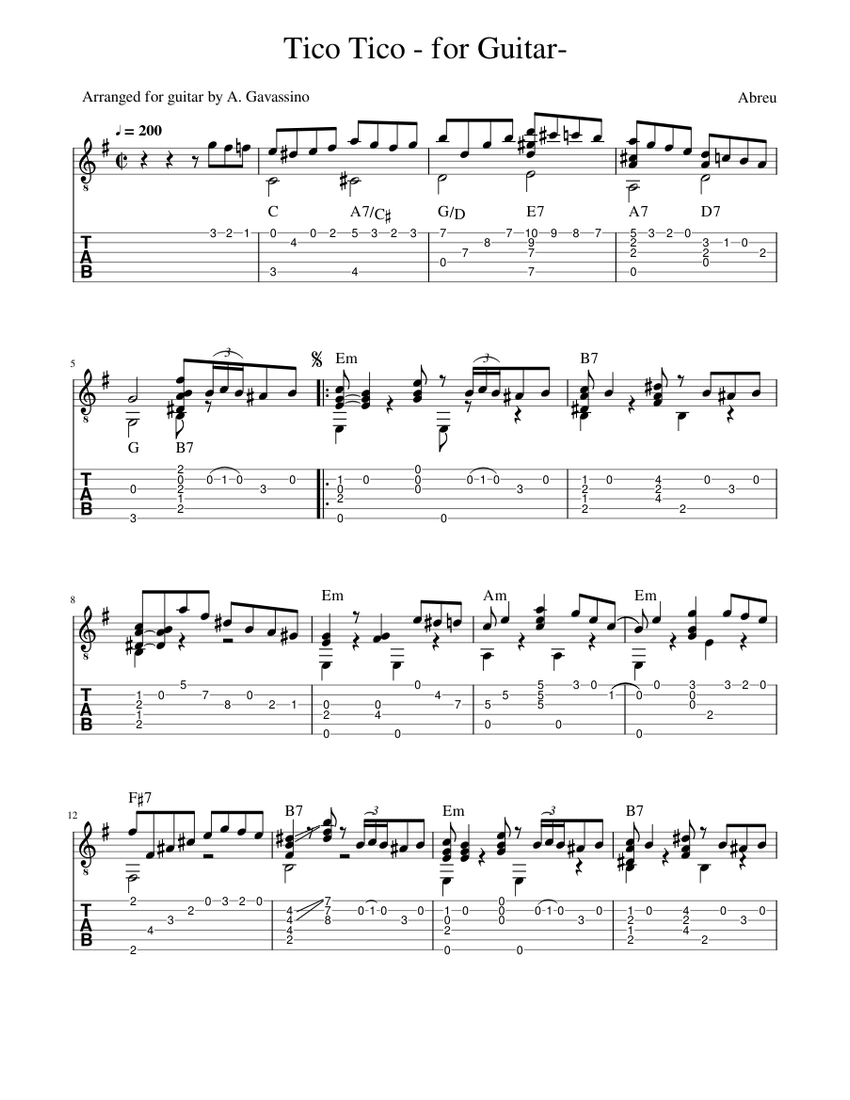 Tico Tico / J.Iveson 金管10重奏楽譜 Tico Tico / J.Iveson 金管10重奏楽譜 - メルカリ