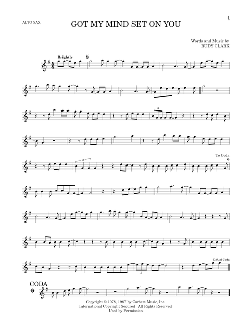 Got My Mind Set On You - George Harrison (Alto Sax Solo)