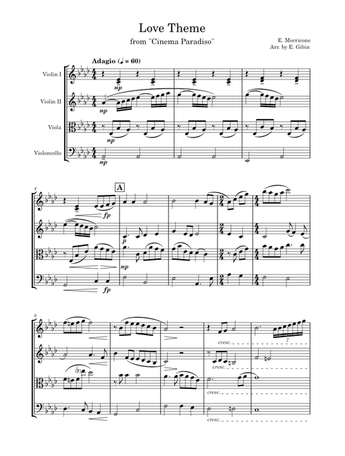 Love Theme From Cinema Paradiso – Andrea Morricone