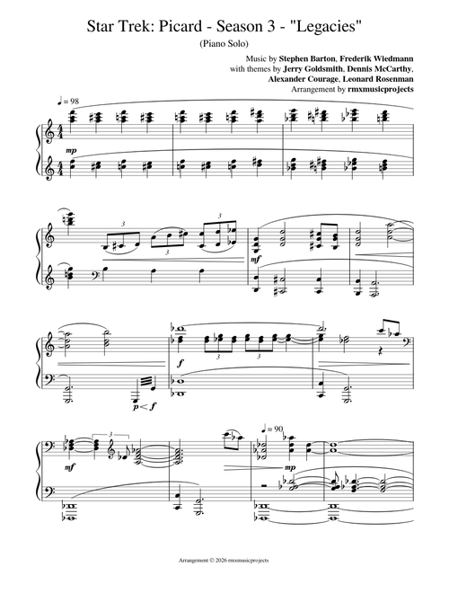 Star Trek Picard S3 "Legacies" – Stephen Barton (Piano Solo)