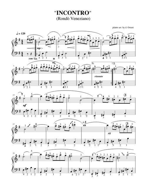 INCONTRO – Rondò Veneziano Easy Version