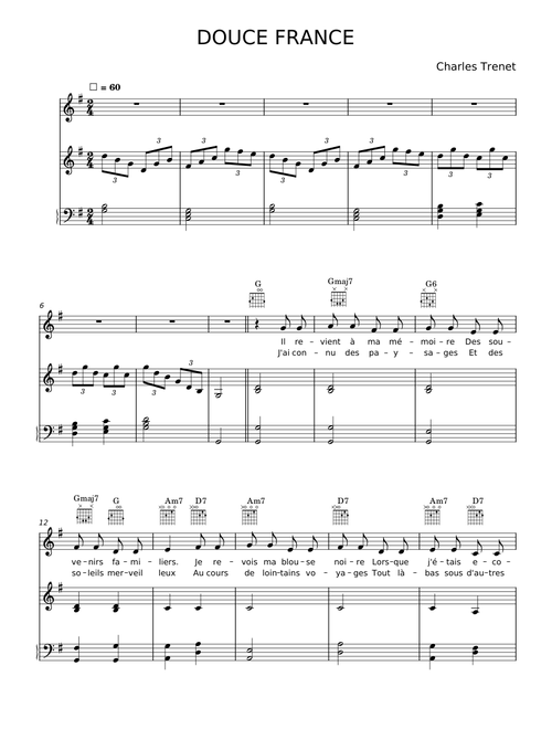 Douce france - Charles Trenet