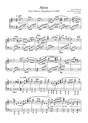 Alicia - Clair Obscur: Expedition 33 Sheet Music for Piano