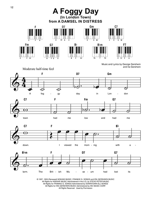 A Foggy Day (In London Town) - George Gershwin, Ira Gershwin (Super Easy Piano)