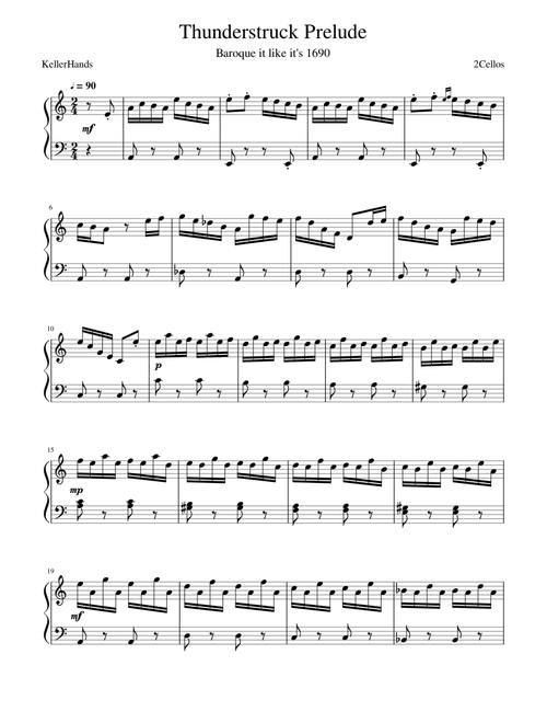 Thunderstruck (Intro) by 2Cellos