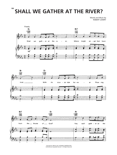 Shall We Gather At The River? - Robert Lowry (Piano-Vocal-Guitar)