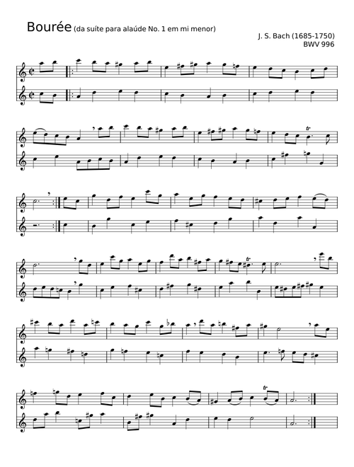 Bourée - Johann Sebastian Bach