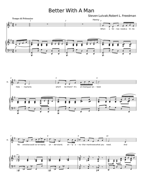 Better With A Man - Steven Lutvak