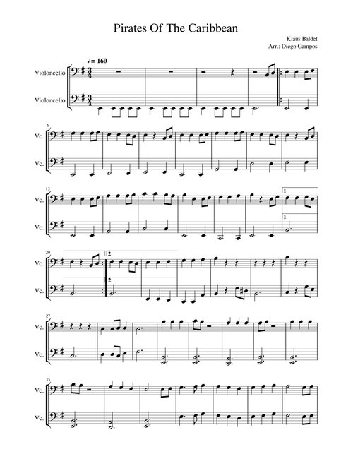 Pirates of the Caribbean (Cello Duet)
