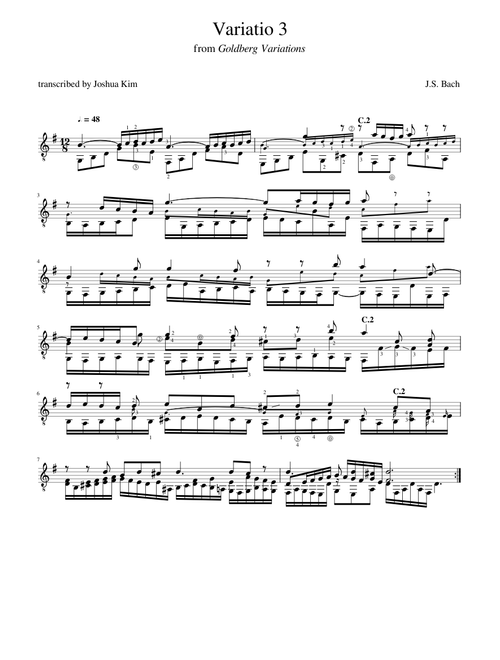 Goldberg Variations Variation 3