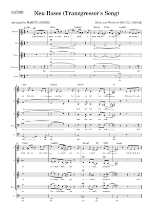 Neu Roses (Transgressor's Song) – Daniel Caesar Sheet Music for Piano ...