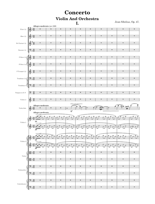 Violin Concerto In D Minor, Op. 47 - Jean Sibelius (To be continued in 2027)