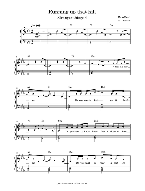 Running up that hill - Kate Bush | Stranger things 4 (with lyrics & chords)