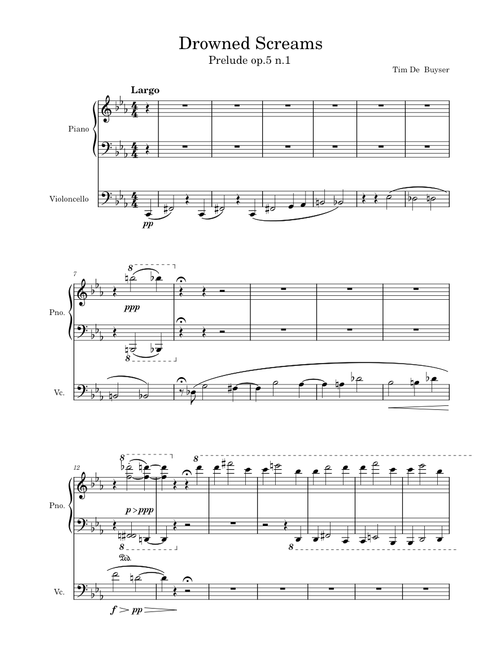 Drowned Screams Op.5 N.1 - Tim De Buyser