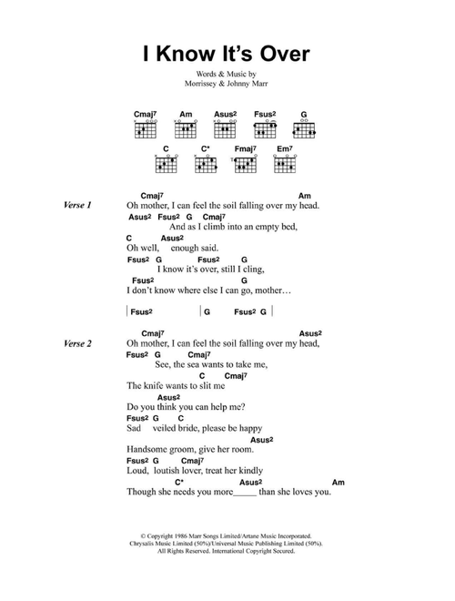 I Know It's Over - The Smiths (Guitar Chords-Lyrics)
