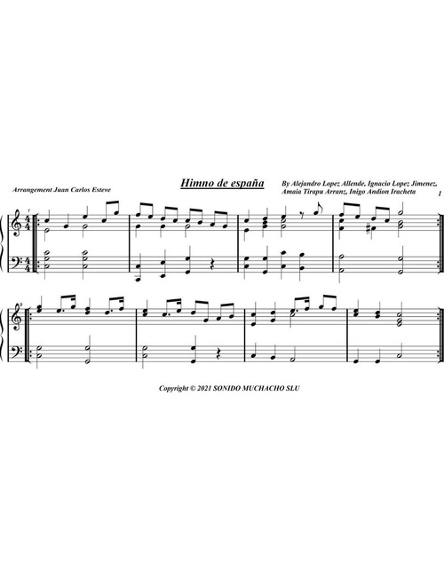 Himno De Espana (Arr. juan carlos esteve / Gran Coda) - Alejandro Lopez Allende, Inigo Andion Iracheta, Amaia Tirapu Arranz (Piano Solo)