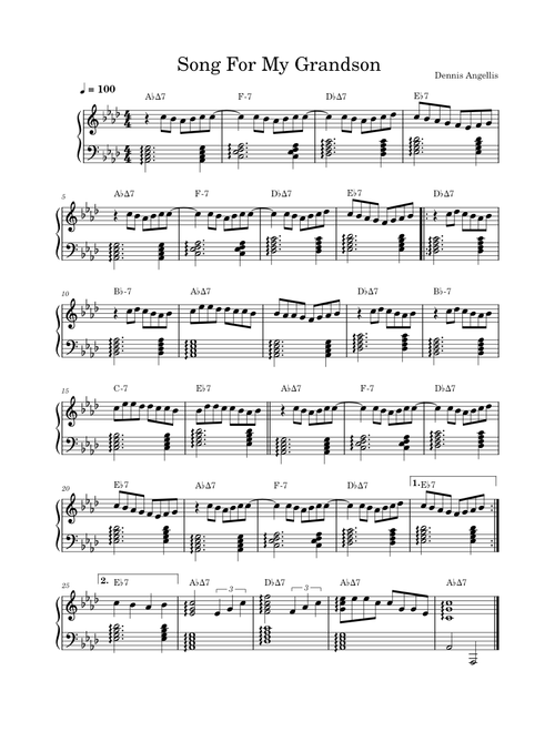 Song For My Grandson - Dennis Angellis