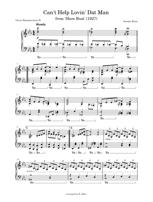 Can't help lovin dat man – Jerome Kern