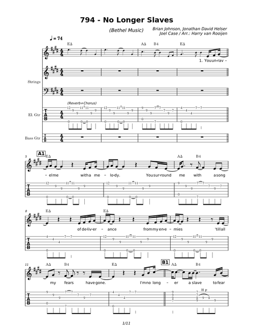 No longer slaves – Opwekking 794 (Bethel Music) - ARRANGED FOR BAND