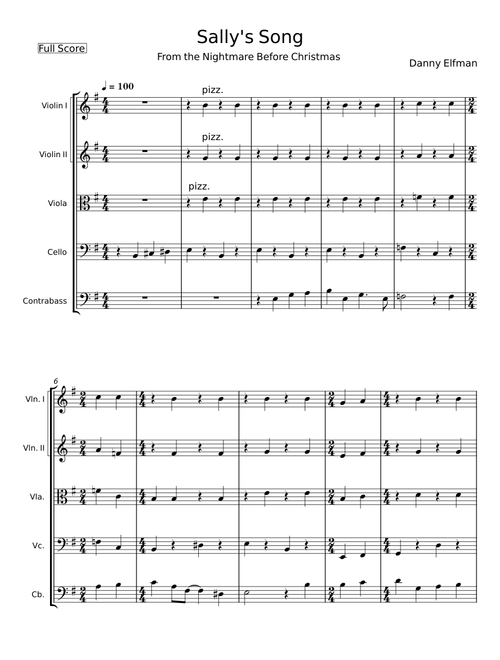 Sally's Song - Danny Elfman