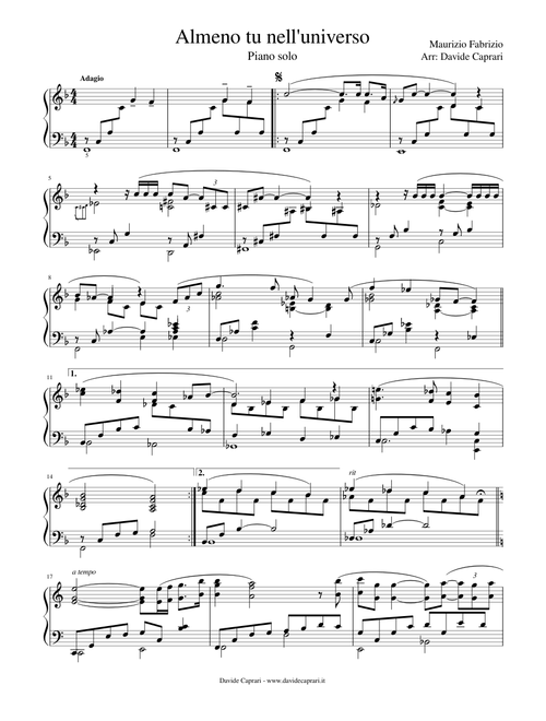 Almeno tu nell'universo (piano solo) - Mia Martini
