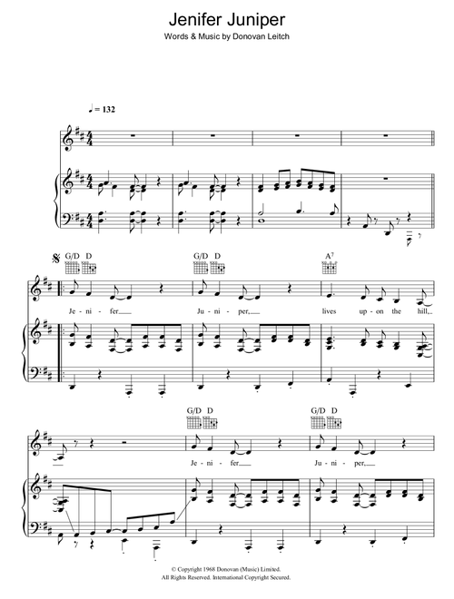 Jennifer Juniper - Donovan (Piano-Vocal-Guitar (Piano Accompaniment))