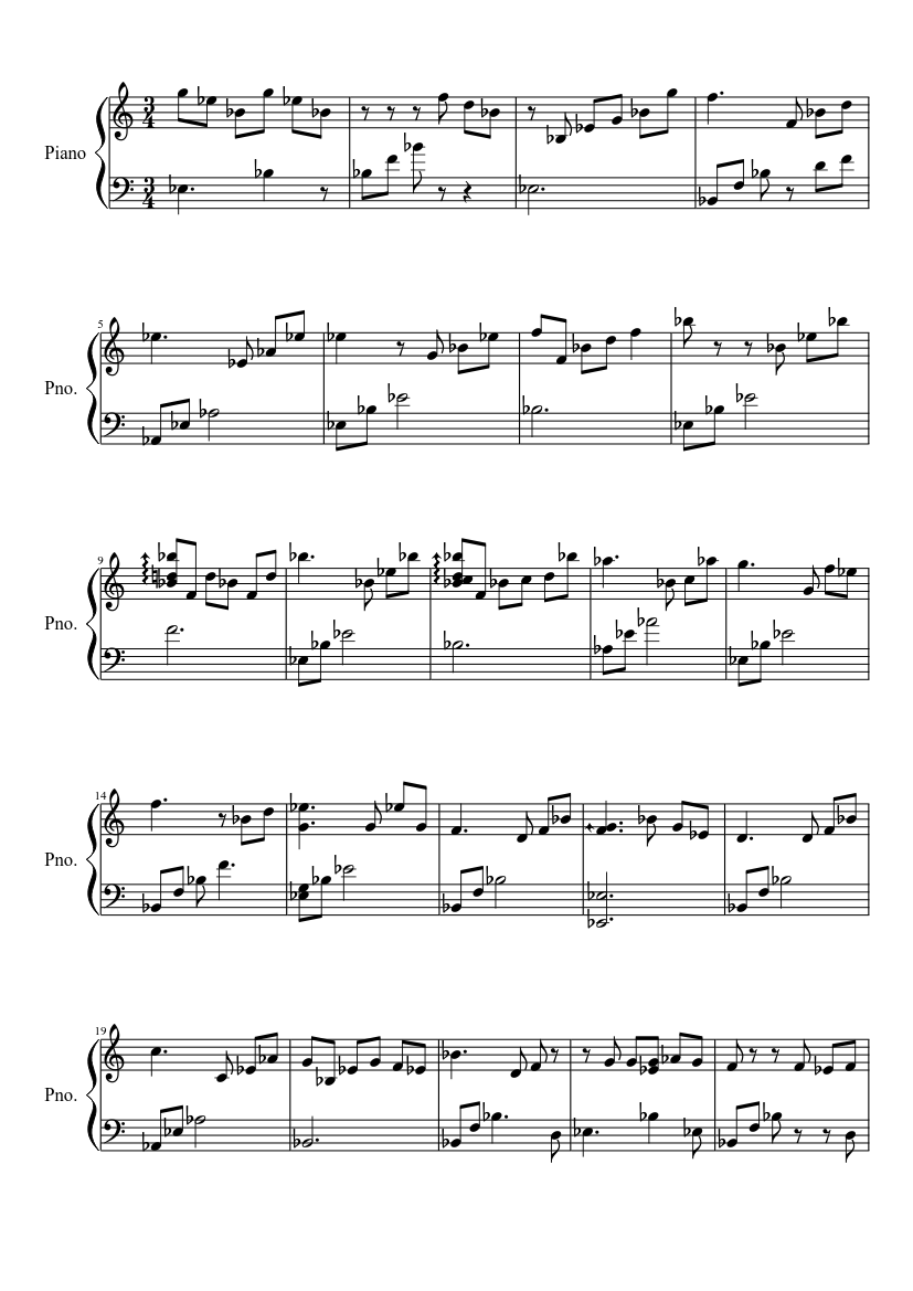 junio Nebu Imposible Je vole - Louane Sheet music for Piano (Solo) | Musescore.com
