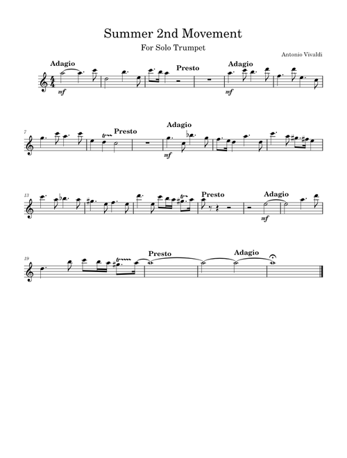 Summer – Antonio Vivaldi