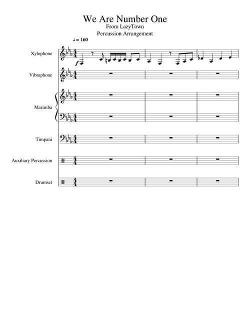 We Are Number One (Percussion Arrangement)