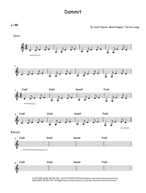 Dammit (Arr. Cleber Domingues) - Blink 182 (Guitar and Piano)