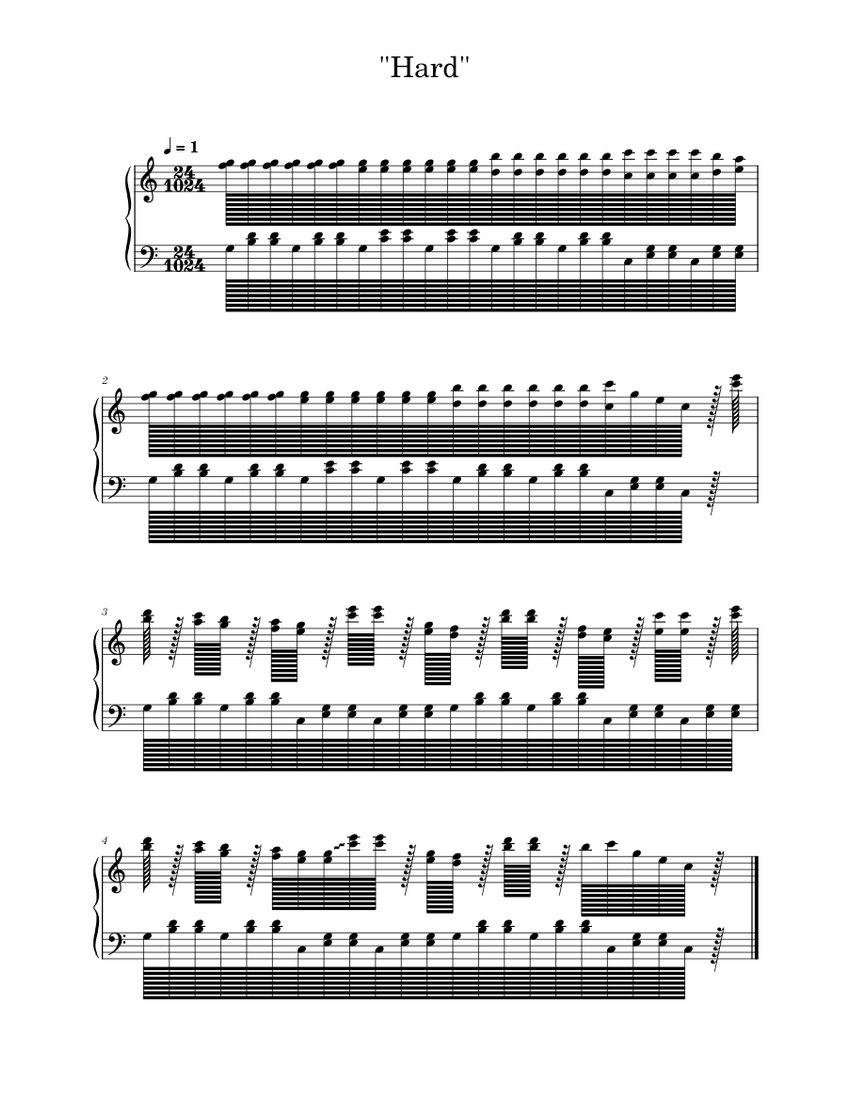 World's hardest most difficult piece ever created Sheet music for Piano