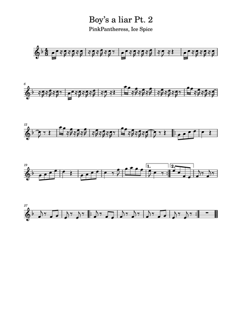 Boy's A Liar Pt. 2 (Arr. Bruno Andrade) - Pinkpantheress & Ice Spice (Alto Sax Solo)