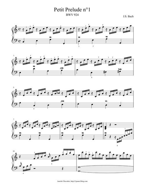 Petit Prelude en DO Majeur, J.S. BACH