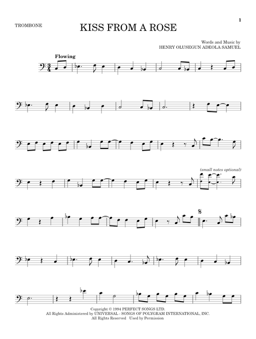 Kiss From A Rose - Seal (Trombone Solo)