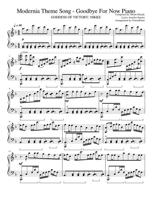 NIKKE | Modernia Theme Song - Goodbye For Now Piano