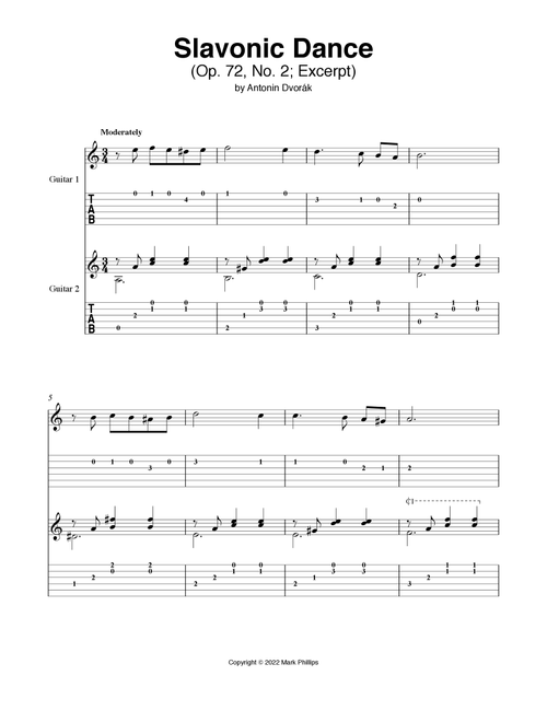 Slavonic Dance (Arr. Mark Phillips) - Antonin Dvorák (Instrumental Duet)