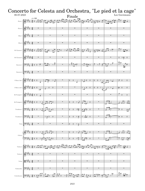 Concerto for Celesta and Orchestra, "Le pied et la cage" - finale
