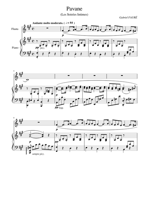 Pavane, Op. 50 - Fauré (Recorder)