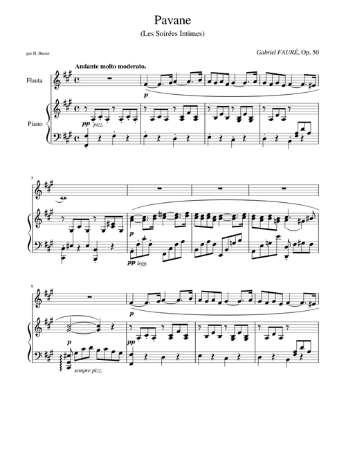 Pavane, Op. 50 - Fauré (Recorder)