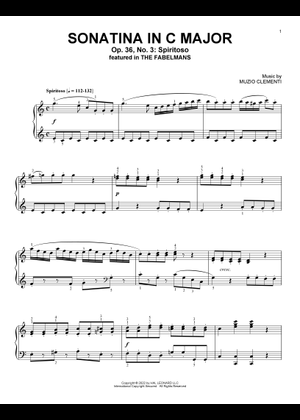 Clementi - Piano Sonatina No. 1 in C Major, Op 36 Sheet Music for Piano ...