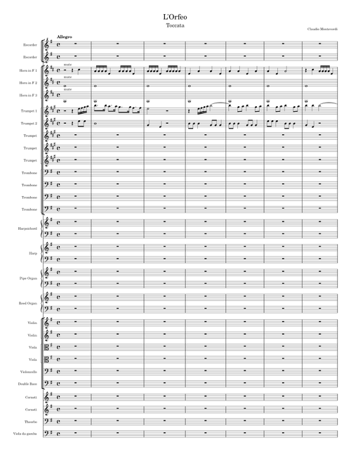 Claudio Monteverdi - L'Orfeo: Toccata