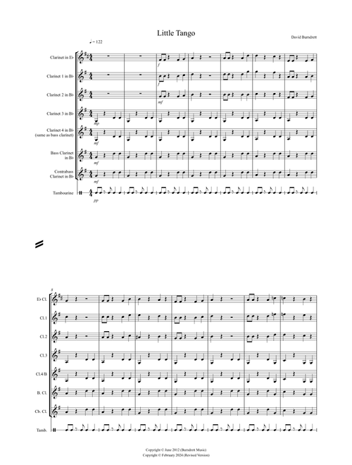 Little Tango for Beginning Clarinet Choir - David Burndrett (Woodwind Ensemble)