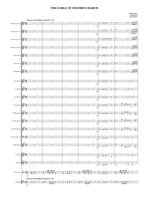 The Earle of Oxford's March (Arr. Ian Lanceley) - William Byrd (Brass Band)