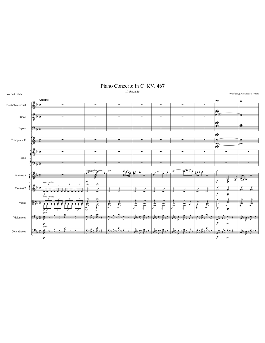 Piano Concerto No. 21, K. 467 2nd movement - Andante – Wolfgang