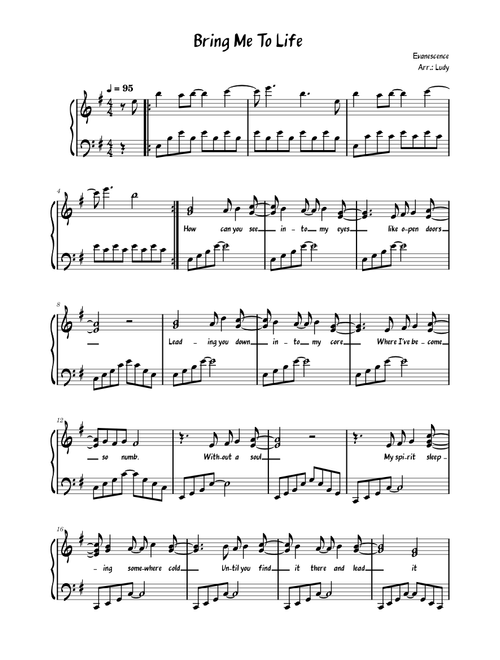 Bring me to life – Evanescence